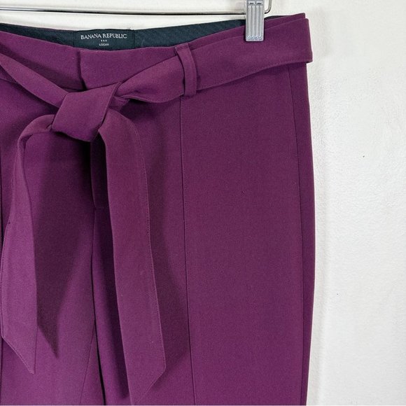 Banana Republic Logan Tie Waist Purple Trouser - Picture 5 of 15